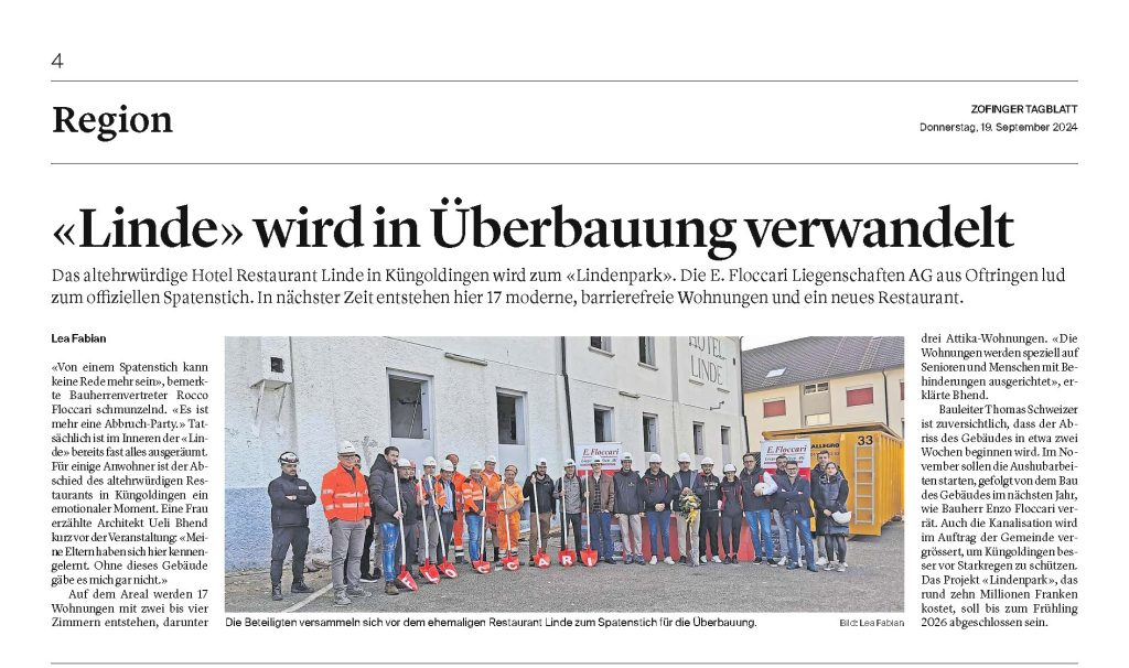 Spatenstich Lindenpark