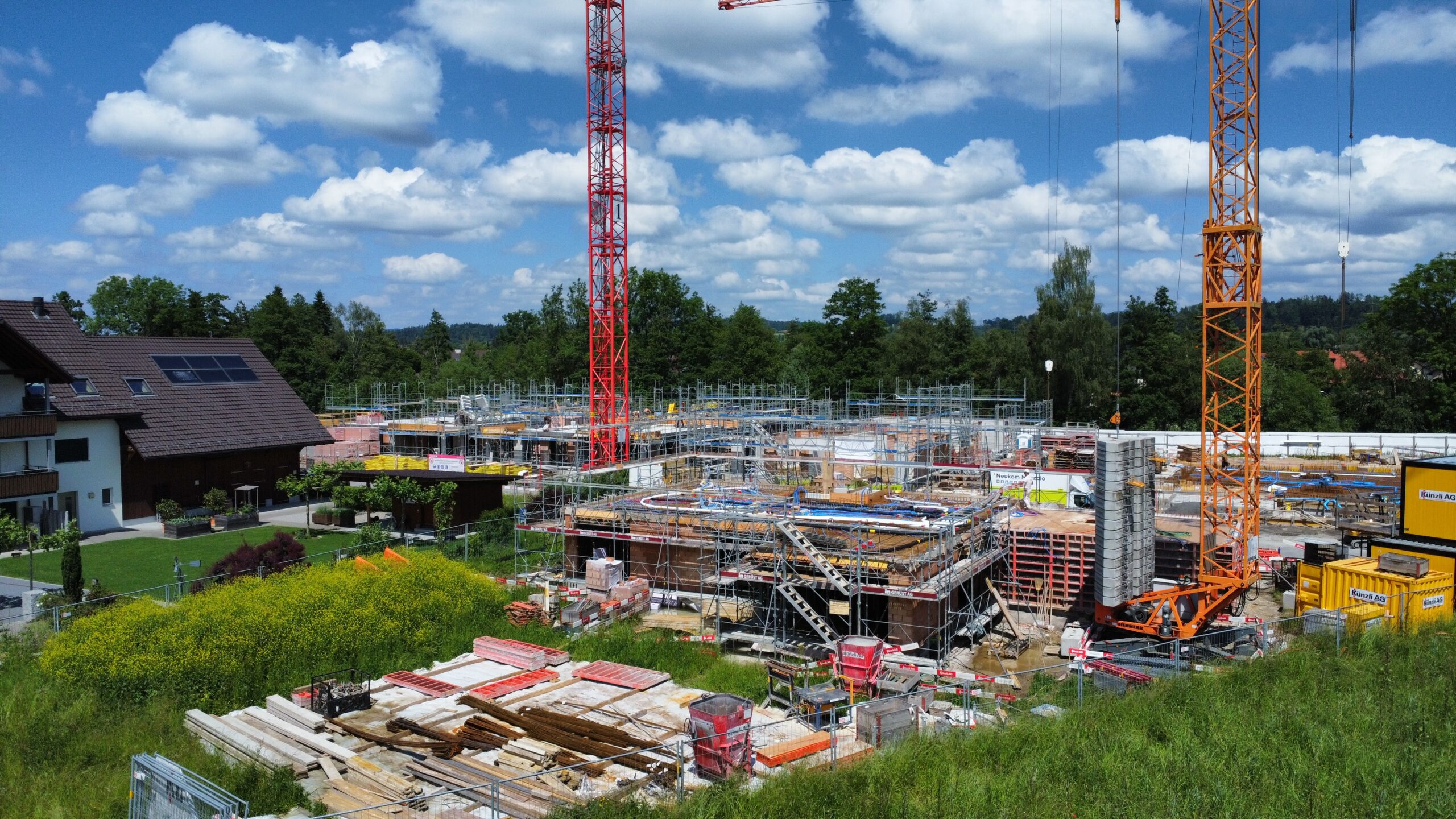 Betondecke über Erdgeschoss