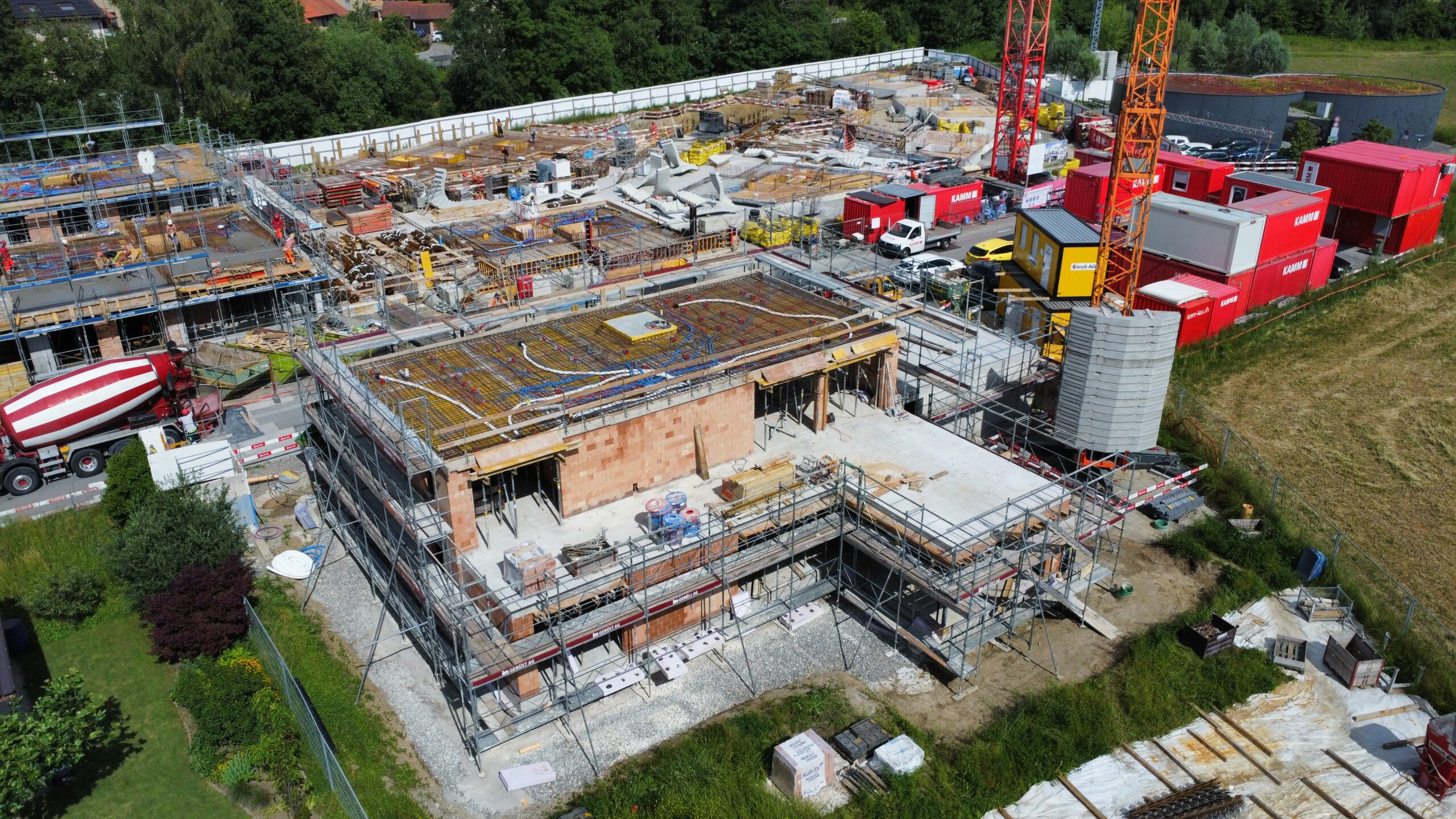 Betondecke über Obergeschoss