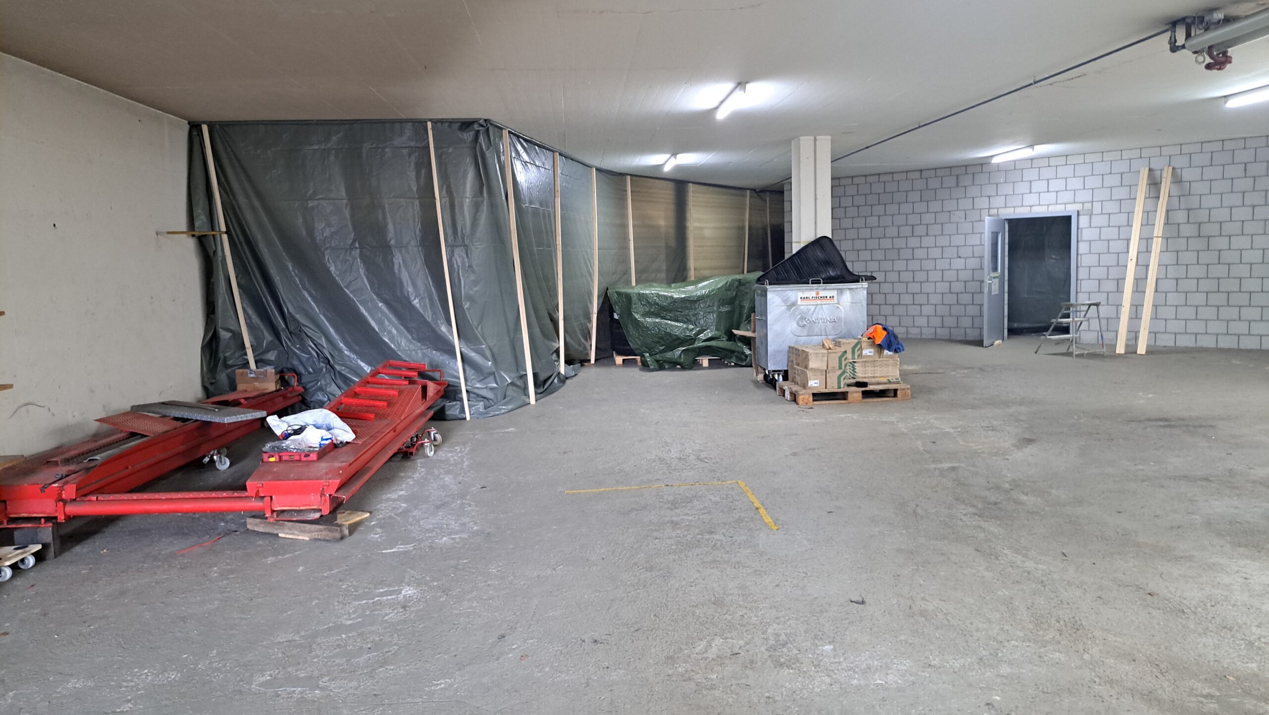 Staubwände Untergeschoss