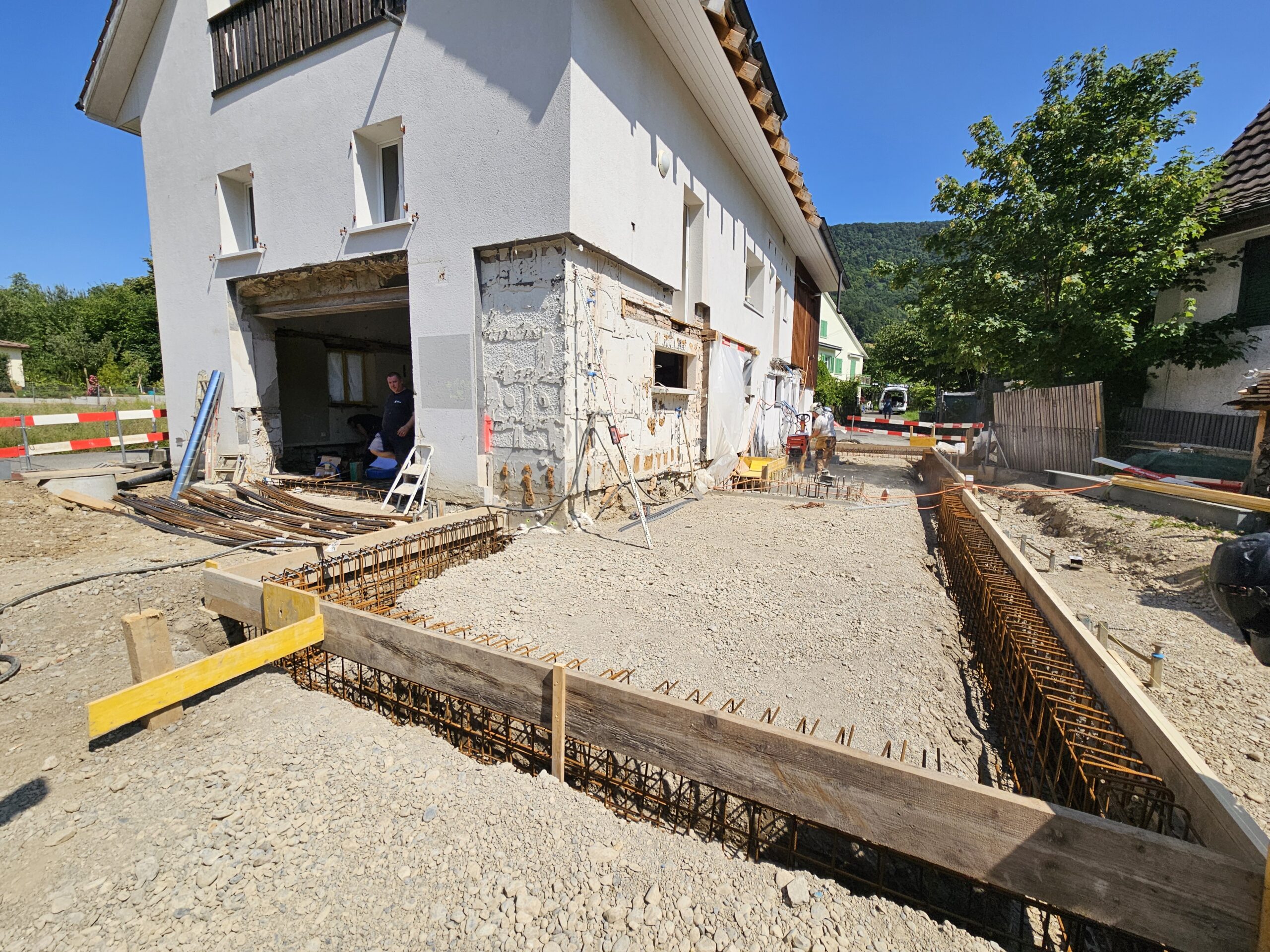 Frostriegel Bodenplatte Anbau