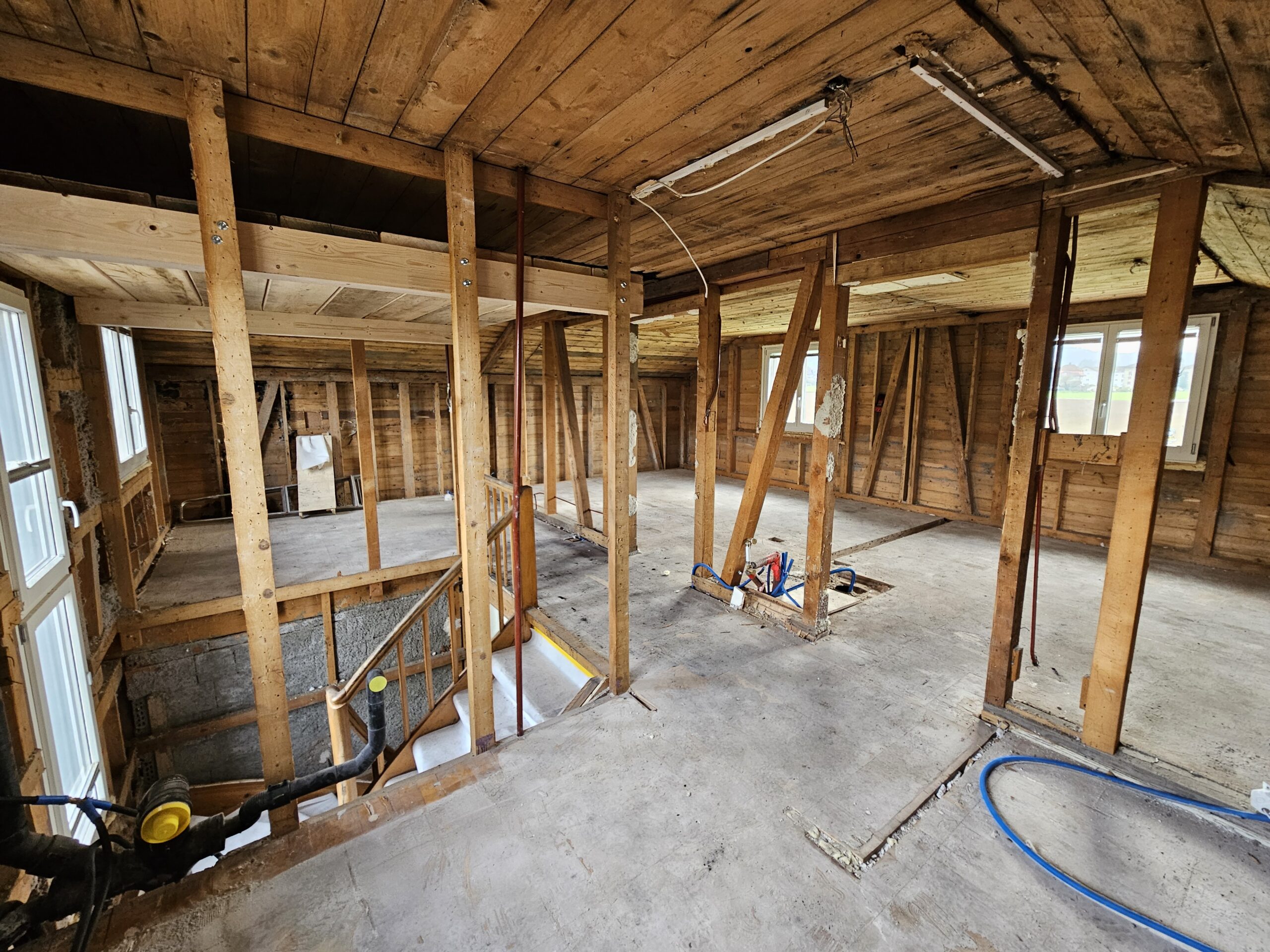 Obergeschoss entkernt