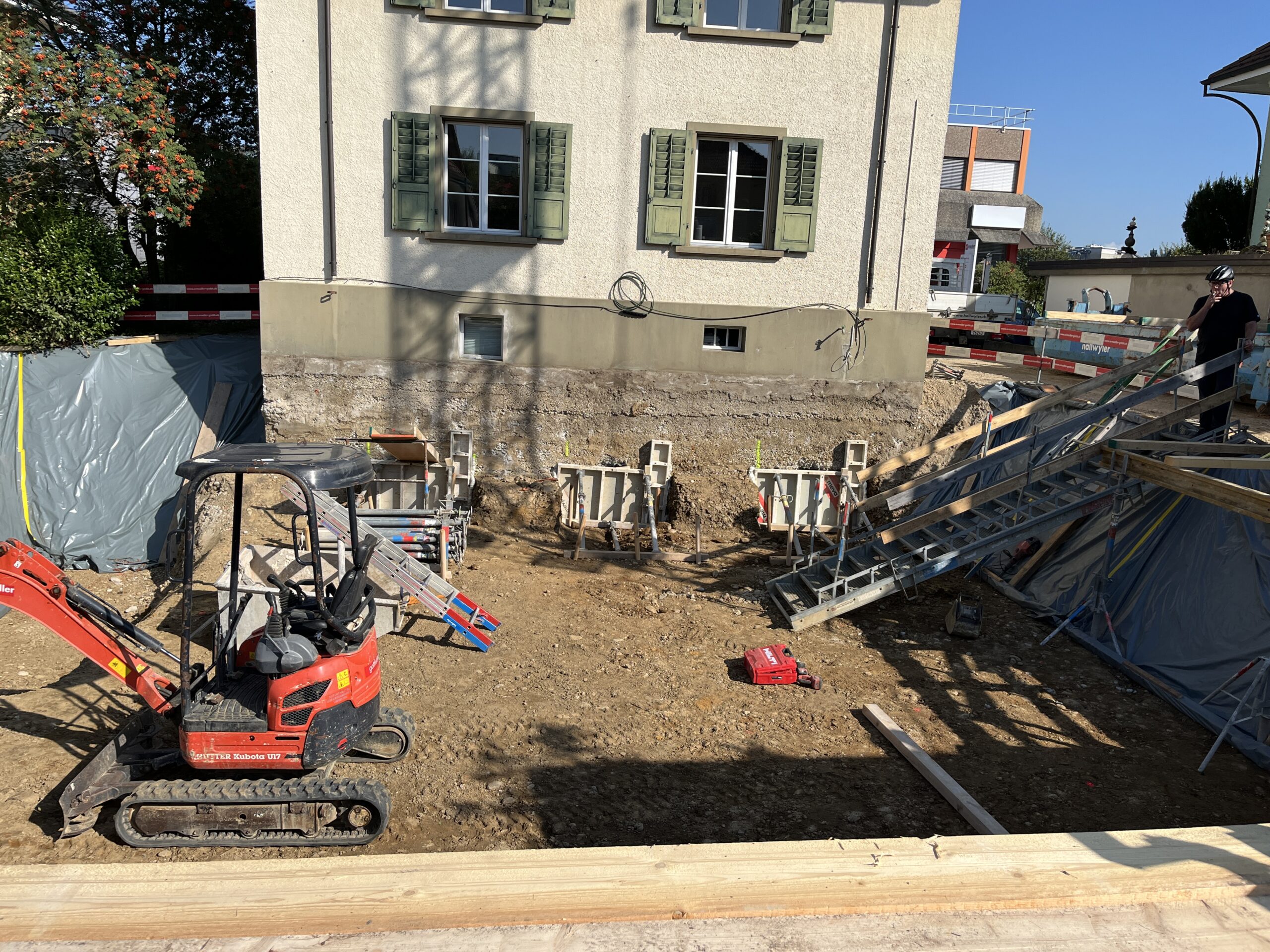 Baumeisteraushub und Unterfangung