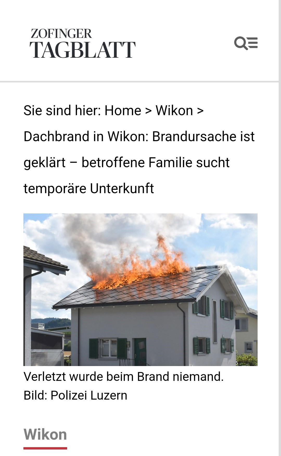 Bericht Zofinger Tagblatt Juli 2024