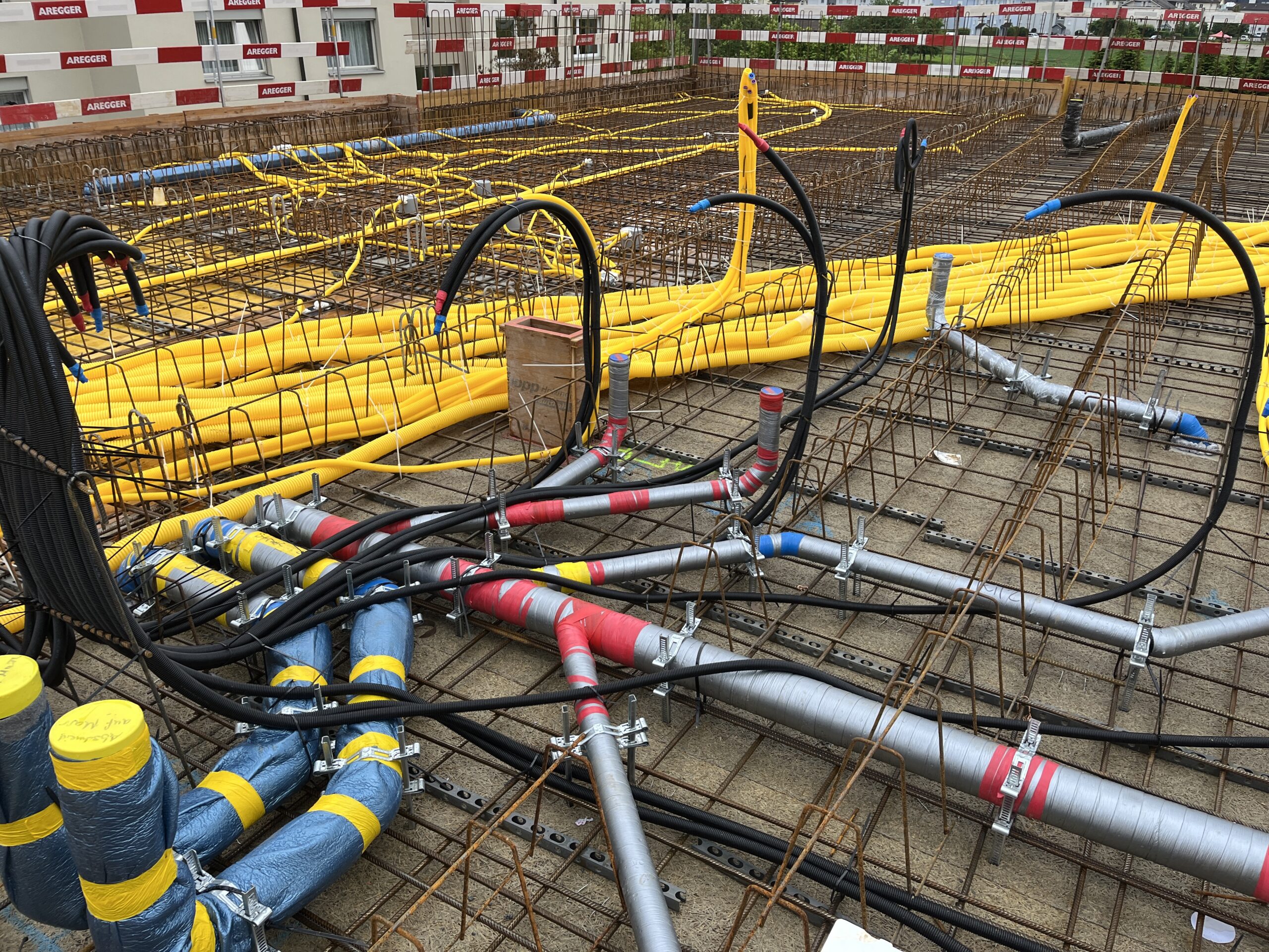 Einlagen in Betondecke