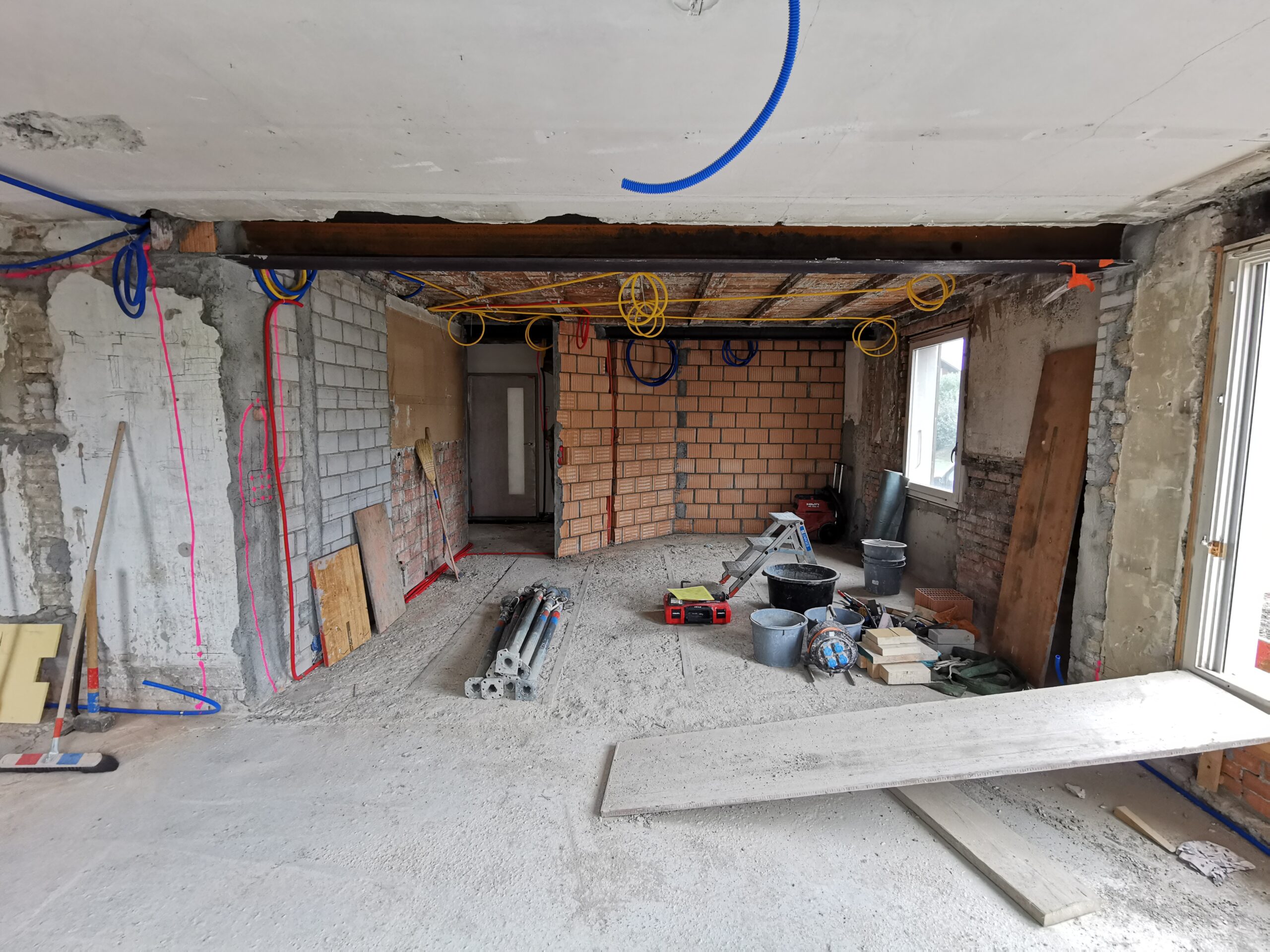 Stahlträger Einbau Wohnen Küche